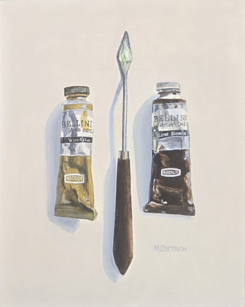 two tubes & a palette knife